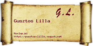 Gusztos Lilla névjegykártya